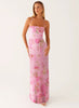 Printed Sleeveless Strap Bodycon Maxi Dress | High Waist by FitiqueFit