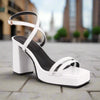 Square-Toe Buckle Strap High Heels – Elegant Thin-Strap Summer Block Heels by FitiqueFit