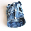 Pet Dog Cat Blue Denim Jeans Jacket Coat Vest by Furr Baby Gifts