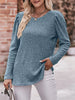 Ribbed Knit Puff Sleeve T-Shirt by Simply Love