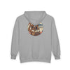 Love Vibes Zip Hoodie —Tristan’s Treehouse Rustic Lakeside Circle Illustration by Tristan’s Treehouse