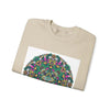 Psychedelic Botanical Mandala Crewneck | Festival Art Sweatshirt by Tristan’s Treehouse