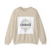 Courage wordcloud Sweatshirt | Fresh Start minimal renewal apparel by Tristan’s Treehouse