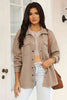 Cloudy Blue Snap-Front Collared Jacket with Pockets Lightweight and Versatile Jacket by Stevvex
