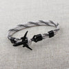 Modern Fashion Airplane Anchor Bracelets Men Charm Rope Chain Paracord Bracelet Women Male Air Force Style Wrap Metal Sport Hook Gift by Stevvex