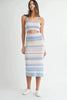Multi Color Striped Front Cutout Knit Midi Dress For Women – Vibrant Striped Bodycon Dress, Cutout Knit Dress, Stylish Summer Midi Dress, Trendy Statement Dress by Stevvex