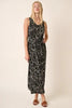 New Side Slit Flower Print V-Neck Sleeveless Dress For Women – Elegant and Feminine Sleeveless Dress with Flattering V-Neck and Side Slits by Stevvex