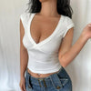 Women's Waist-cinching Figure-flattering Sleeveless T-shirt Top by My Store