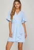 Ruffled Surplice Short Flutter Sleeve Mini Dress For Women – Playful and Feminine Surplice Mini Dress with Flutter Sleeves by Stevvex