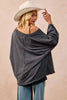 BiBi Mineral Washed French Terry Oversized Sweatshirt by FitiqueFit