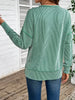 Side Slit Round Neck Sweatshirt by Wild and Free Boutique