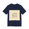 Just Breathe Stay Curious Create Joy Tee | messy handwriting shirt, doodle text design by Tristan’s Treehouse