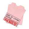 Cost of Living Status: DENIED Tee | cost of living crisis, budget humor by Tristan’s Treehouse