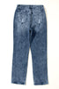 Sky Blue Light Wash Frayed Slim Fit High Waist Jeans