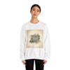 Vintage Passport Stamp Luggage Crewneck Sweatshirt | retro travel postcard, wanderlust design by Tristan’s Treehouse