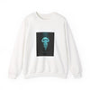 Bioluminescent Jellyfish Crewneck Sweatshirt | neon jelly print, deep-sea aesthetic by Tristan’s Treehouse