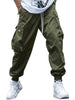 Men’s Multi‑Pocket Drawstring Cargo Pants by FitiqueFit