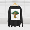 Curage Is a Universal Language Crewneck Sweatshirt — Teistan’s Tree House Back Patch by Tristan’s Treehouse