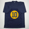 Autographed/Signed Jordan Love Green Bay Blue Retro Football Jersey Beckett BAS COA