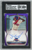 Graded 2023 Bowman Justin Crawford #CPAJC /250 Chrome Prospect Auto Purple Refractor Rookie RC Baseball Card SGC 10 Auto 10