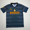 Autographed/Signed Javier Zanetti Inter Milan Navy Blue Soccer Futbol Jersey Beckett BAS COA