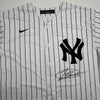 Autographed/Signed Jasson Dominguez New York Yankees Pinstripe Authentic Baseball Jersey Fanatics & MLB COA