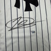 Autographed/Signed Jasson Dominguez New York Yankees Pinstripe Authentic Baseball Jersey Fanatics & MLB COA