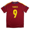 Autographed/Signed Fernando Torres Spain Red Soccer Futbol Jersey Beckett BAS COA #2