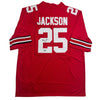 Autographed/Signed Lamar Bo Jackson Ohio State Red College Football Jersey Beckett BAS COA