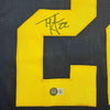 Framed Autographed/Signed Ty Law 35x39 Michigan Blue College Football Jersey Beckett BAS COA