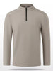 Men's Plus Size Long Sleeve Quarter Zip T-Shirt by Simply Love