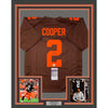 Framed Autographed/Signed Amari Cooper 35x39 Cleveland Brown Color Rush Football Jersey JSA COA