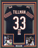 Framed Autographed/Signed Charles Tillman Peanut 35x39 Chicago Blue Football Jersey JSA COA