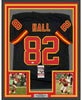 Framed Autographed/Signed Dante Hall 35x39 Kansas City Black Football Jersey JSA COA by Hall of Fame Sports Memorabilia