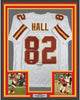 Framed Autographed/Signed Dante Hall 35x39 Kansas City White Football Jersey PSA/DNA COA by Hall of Fame Sports Memorabilia