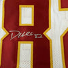 Framed Autographed/Signed Dante Hall 35x39 Kansas City White Football Jersey PSA/DNA COA by Hall of Fame Sports Memorabilia