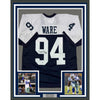Framed Autographed/Signed Demarcus Ware 35x39 Dallas Thanksgiving Day Football Jersey Beckett BAS COA
