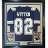 Framed Autographed/Signed Jason Witten 35x39 Dallas Dark Blue Football Jersey Beckett BAS COA by Hall of Fame Sports Memorabilia