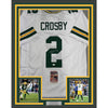 Framed Autographed/Signed Mason Crosby 35x39 Green Bay White Football Jersey JSA COA