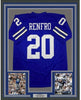 Framed Autographed/Signed Mel Renfro HOF 96 35x39 Dallas Blue Football Jersey JSA COA by Hall of Fame Sports Memorabilia