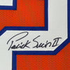 Framed Autographed/Signed Patrick Surtain II 35x39 Denver Retro Orange Football Jersey JSA COA