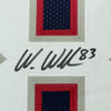 Framed Autographed/Signed Wes Welker 35x39 New England Blue Football Jersey Beckett BAS COA by Hall of Fame Sports Memorabilia