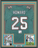 Framed Autographed/Signed Xavien Howard 35x39 Miami Teal Football Jersey PSA/DNA COA by Hall of Fame Sports Memorabilia