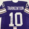 Autographed/Signed Fran Tarkenton HOF 86 Minnesota Purple Football Jersey JSA COA by Hall of Fame Sports Memorabilia