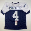Autographed/Signed Dak Prescott Dallas Thanksgiving Day Football Jersey JSA COA by Hall of Fame Sports Memorabilia
