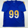 Autographed/Signed Aaron Donald Los Angeles LA Royal Blue Football Jersey Beckett BAS COA by Hall of Fame Sports Memorabilia