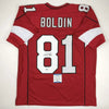 Autographed/Signed Anquan Boldin Arizona Red Football Jersey Beckett BAS COA by Hall of Fame Sports Memorabilia
