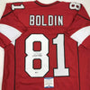 Autographed/Signed Anquan Boldin Arizona Red Football Jersey Beckett BAS COA by Hall of Fame Sports Memorabilia