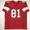 Autographed/Signed Anquan Boldin Arizona Red Football Jersey Beckett BAS COA by Hall of Fame Sports Memorabilia
