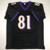 Autographed/Signed Anquan Boldin Baltimore Black Football Jersey Beckett BAS COA by Hall of Fame Sports Memorabilia